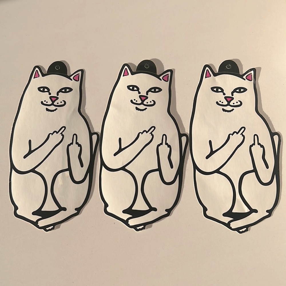 AUTHENTIC RIPNDIP NERMAL STICKERS - set of 3